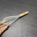 Cxesp Metal Non-Electric Whisk with Wooden Handle - Durable & Eco-Friendly, Ideal for Baking and Cooking