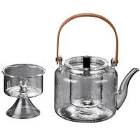 Cxesp Electric Heating Filter Glass Tea Pot - Modern & Safe, Built-In Filter, Perfect for Loose Leaf & Herbal Teas