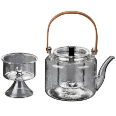 Cxesp Electric Heating Filter Glass Tea Pot - Modern & Safe, Built-In Filter, Perfect for Loose Leaf & Herbal Teas